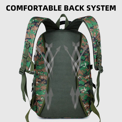 USB Tactical Climbing Backpack – Large Capacity Outdoor Travel, Camping & Laptop Rucksack for Men