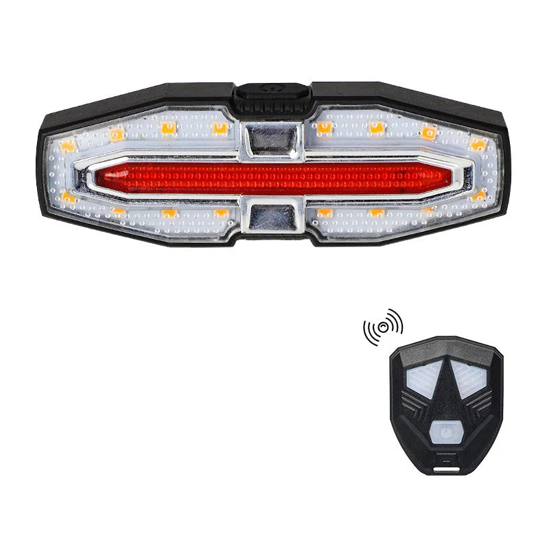 Wireless Remote Control Bike Turn Signal Tail Light – Rechargeable Bicycle Rear LED Direction Indicator for Road Cycling Safety