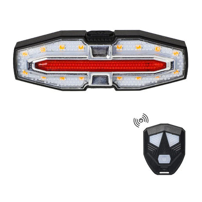 Wireless Remote Control Bike Turn Signal Tail Light – Rechargeable Bicycle Rear LED Direction Indicator for Road Cycling Safety
