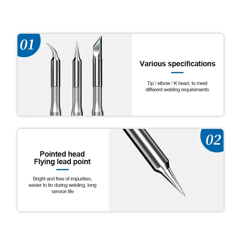 RELIFE Super Fine Soldering Tips C210 C245 C115 – Professional Iron Tips for GVM T210 T115 Stations