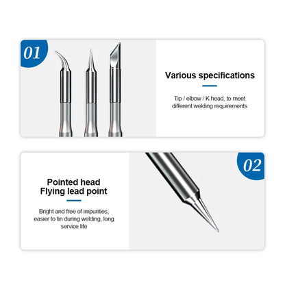 RELIFE Super Fine Soldering Tips C210 C245 C115 – Professional Iron Tips for GVM T210 T115 Stations