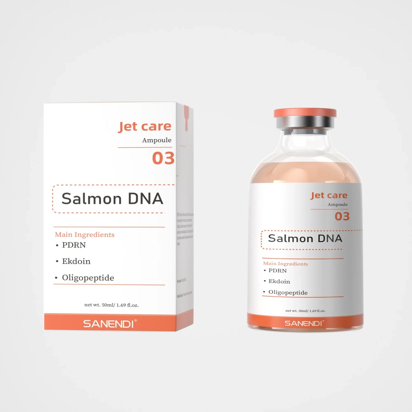 PDRN Salmon Stem Cell Serum Spray — Oxygen Ampoule for Peeling, Moisturizing & Anti-Aging Skin Care