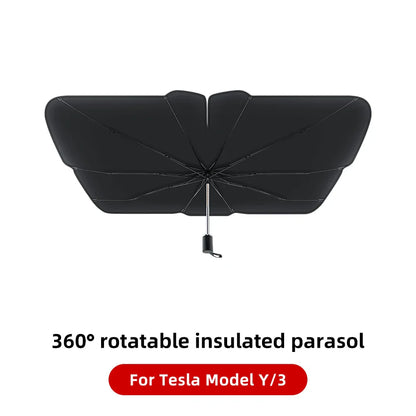 YZ Sun Visor Upgrade for Tesla Model 3 & Y Highland 2021-2024 – Ice Cloth Buckle Sunshade for Glass Roof & Skylight