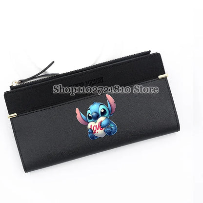 Disney Stitch Wallet for Women – Large Capacity Cartoon Coin Purse & Card Holder Clutch