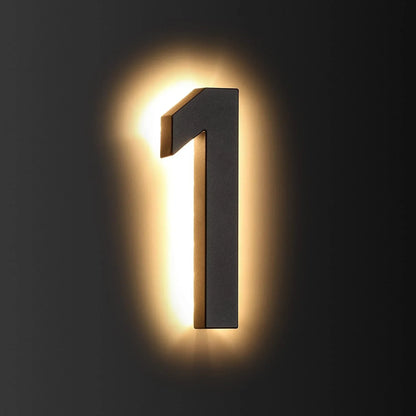 Illuminated Backlit LED House Numbers - Stainless Steel Floating Outdoor Address Sign with Durable Waterproof Finish