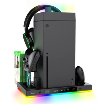 IPEGA Console Charging Dock for Xbox – Smart Temperature Control Dock with Overhead Cooling Fan and RGB Light Stand XBX024S