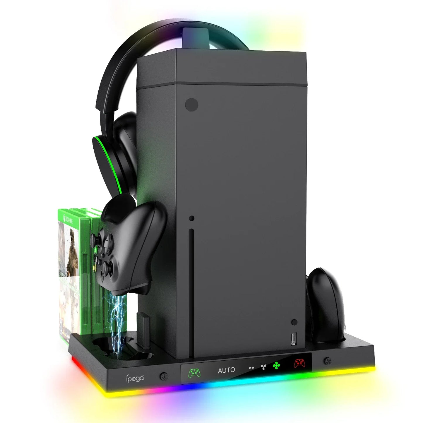 IPEGA Xbox Charging Dock with Cooling Fan & RGB Light – Smart Temperature Control Console Stand XBX024S