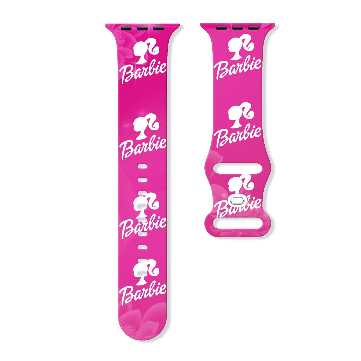 Doll Printed Silicone Strap for Apple Watch 9/8/7/SE/6 - Replaceable 45mm 44mm 42mm 41mm Band for iWatch Sport
