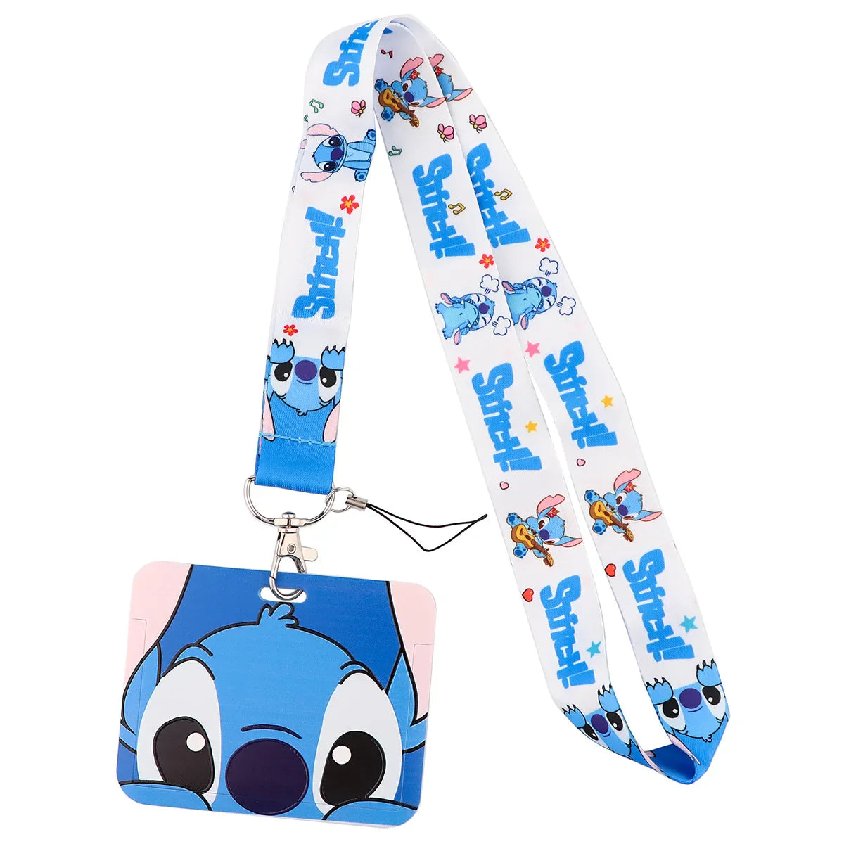 Cute Alien & Angel Cartoon Credential Holder Lanyard for Key, Card Badge & Gym Accessories