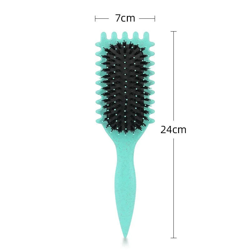 Salon Curly Hair Styling Brush – Detangling & Shaping Tool for Men’s and Women’s Curls