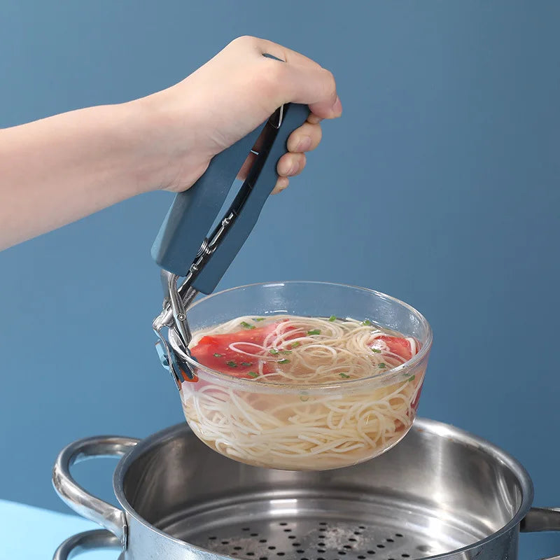 Anti-Scalding Clip Dish Clamp Steamer Gripper - Silicone Gloves, Microwave Oven Tray Non-Slip Pan Gripper Clip, Kitchen Accessories
