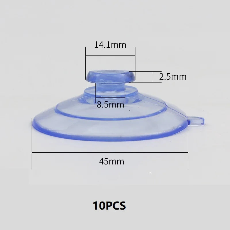 30/45/60mm Strong PVC Vacuum Suction Cups — Thickened Sucker Pads for Car, Glass & Bathroom Use