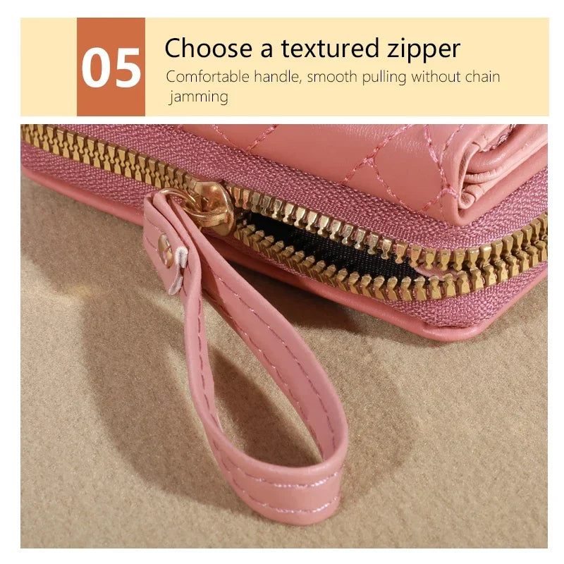 Men’s Fashion Embroidered Love Coin Purse – Trifold Wallet with Multi Card Slots