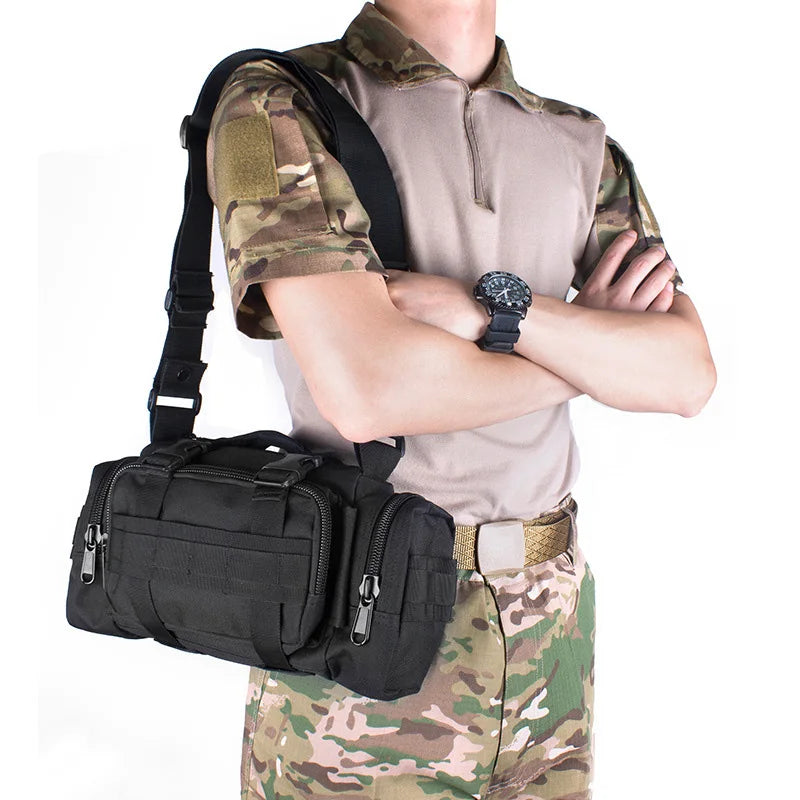 Waist Fanny Pack for Men – Waterproof Cross-body Shoulder Sling Bag for Hiking, Outdoor, Climbing, Fishing, Camping