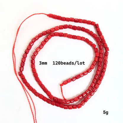Natural Cylindrical Coral Beads – Irregular Loose Jewelry Making Beads for DIY Bracelets, Necklaces & Charm Accessories