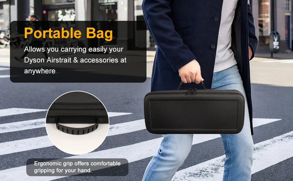 Hard EVA Travel Case for Dyson Airstrait HT01 – Portable Storage Box for Hair Straightener Accessories