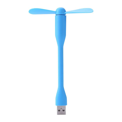 Mini USB Flexible Fan – Bendable Portable Hand Fan for Laptop, PC, Power Bank, and AC Charger, Summer Cooling Gadget