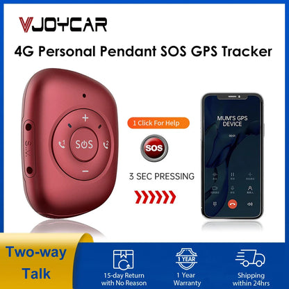 Newest 4G GPS Pendant Tracker – Real-Time SOS Alarm with Fall Detection for Elderly & Kids, Domestic Safety Device, Free App