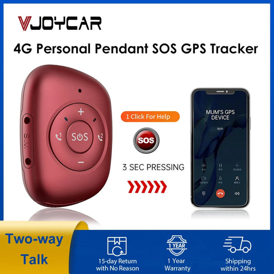 Newest 4G GPS Pendant Tracker – Real-Time SOS Alarm with Fall Detection for Elderly & Kids, Domestic Safety Device, Free App