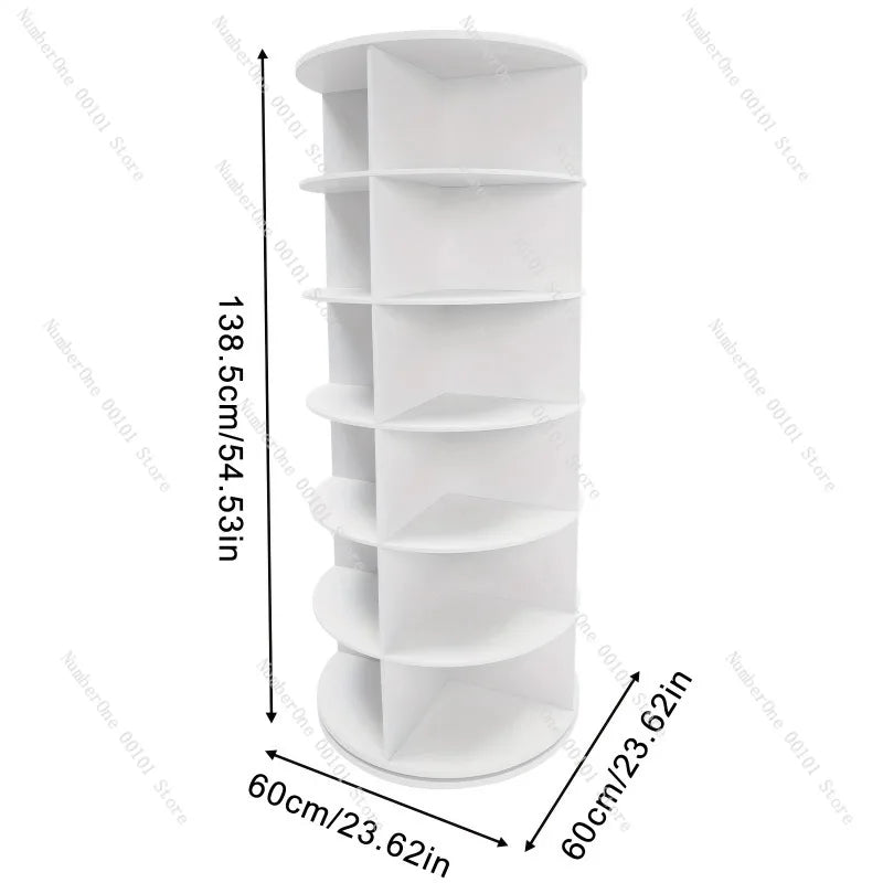 Rotating Multi-Layer Shoe Rack – Floor-to-Ceiling Shoe Cabinet & Bag Display Organizer with 360° Rotation