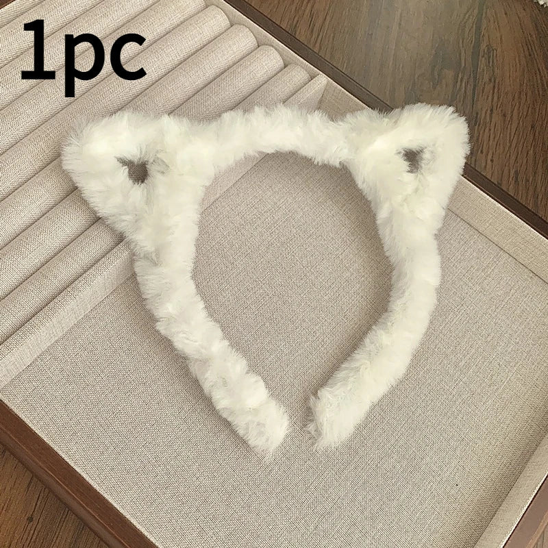 Cat Ear Plush Headband - Cute Large-Size Hair Accessory for Women, Party Dress-Up and Everyday Wear