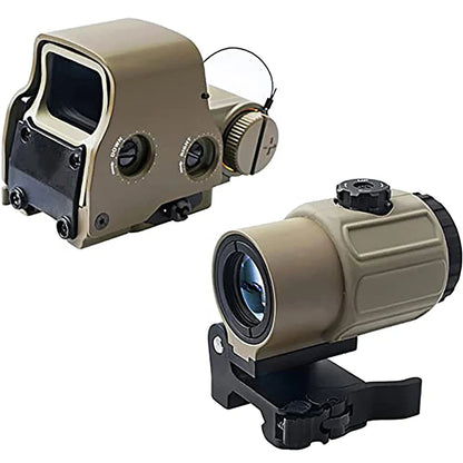 558+G43 Holographic Red Dot Sight – Tactical Collimator Optic with 20mm Rail Mount & Quick Detach Lever for Hunting
