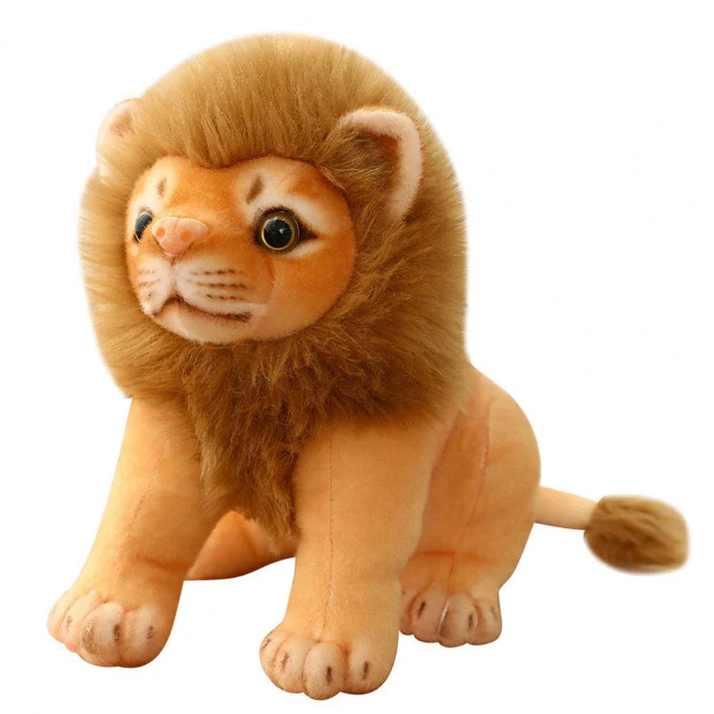 Simulation Tiger & Lion Plush Toy – Kawaii Stuffed Animal Doll, Pillow & Home Decor Gift for Kids