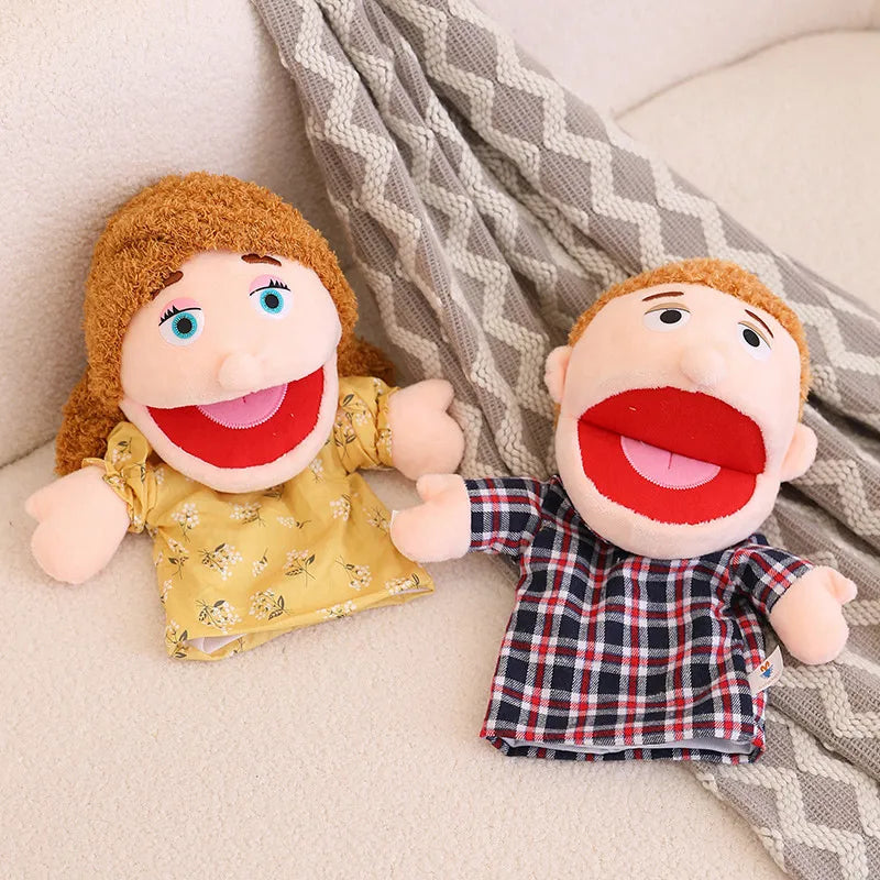 Kids Plush Finger Puppet Toys - 28-33cm Role Play Dolls for Bedtime Stories, Family Games & Creative Fun