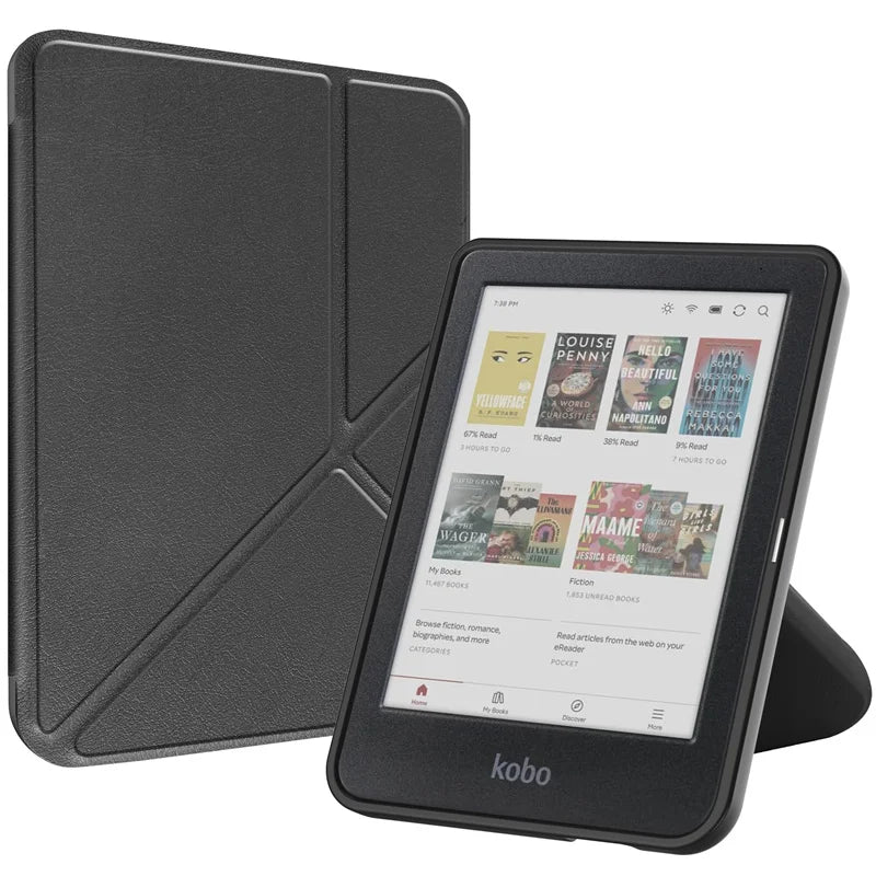 Funda Case for Kobo Clara Colour 2024 – Multi-Fold Magnetic Cover, Auto Sleep, Fits Kobo Clara 2E & Clara BW (6")