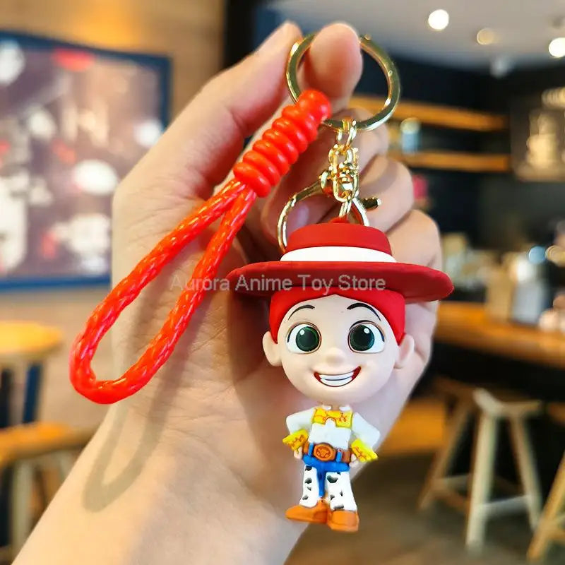 Kawaii Anime Disney Toy Story Keychain – Cartoon Doll Pendant Keyring for Kids, Personalized Gift