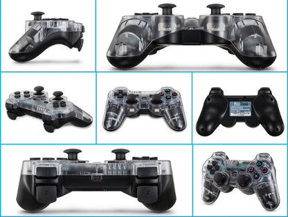 Wireless Transparent Dual Shock Controller for PS3 – Sixaxis Gamepad for Sony PlayStation 3 Console