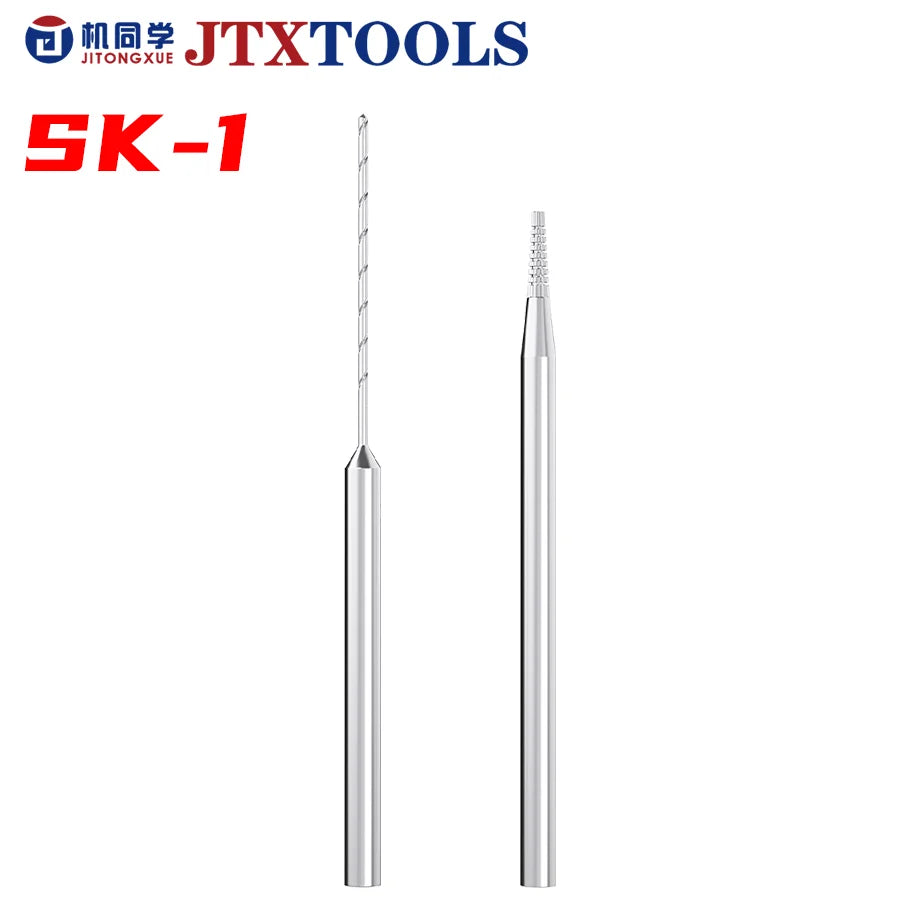 JTX SK-1 Alloy Screw Extractor Drill Bit Set – Precision Repair Tool Kit for Mobile Phone PCB & Motherboard Screw Removal Professional Accessories