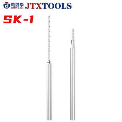 JTX SK-1 Alloy Screw Extractor Drill Bit Set – Precision Repair Tool Kit for Mobile Phone PCB & Motherboard Screw Removal Professional Accessories