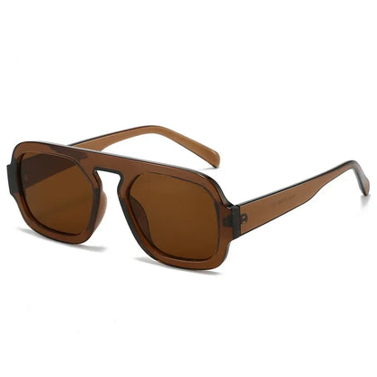 JNPCXI Retro Square Sunglasses – Fashion Gradient UV400 Shades for Men & Women, Punk Style