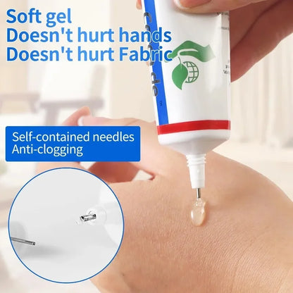 15/60ml Strong Fabric Glue, Transparent Quick-Dry, Waterproof Multipurpose Sewing & Repair Adhesive