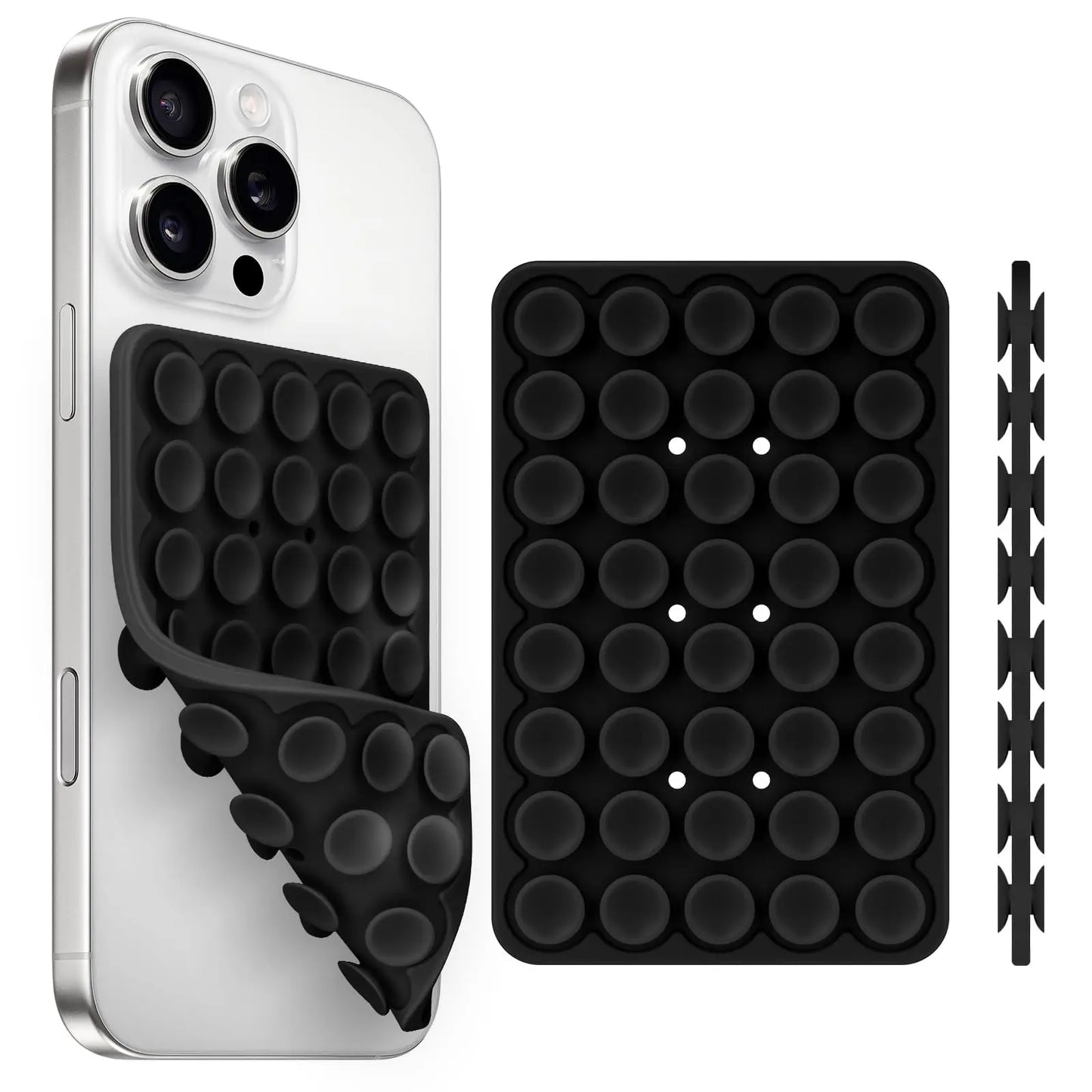 Silicone Suction Cup Phone Holder – Double-Sided, Anti-Slip Mobile Mount, Detachable Rubber Pad for Smartphones