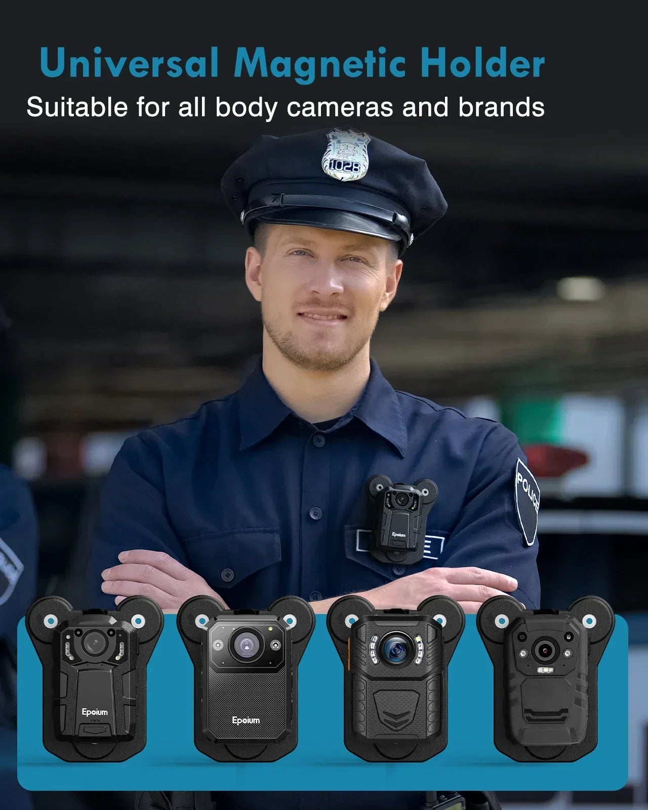 Magnetic Suction Back Clip for Boblov KJ21 & PD70 Mini Body Cameras – Strong Magnetic Hold