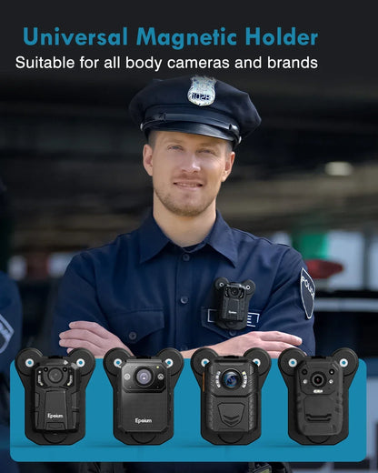 Magnetic Suction Back Clip for Boblov KJ21 & PD70 Mini Body Cameras – Strong Magnetic Hold