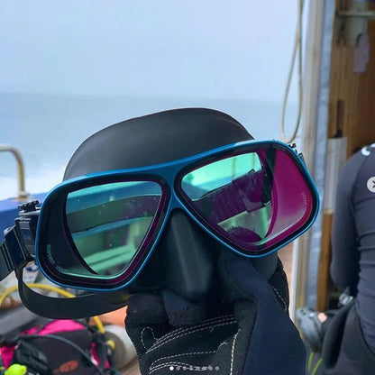 Apollo's Free Diving Mask – Aluminum Alloy Frame, Configurable Eye Degrees, Scuba and Snorkeling Glasses, Wet Tube Set