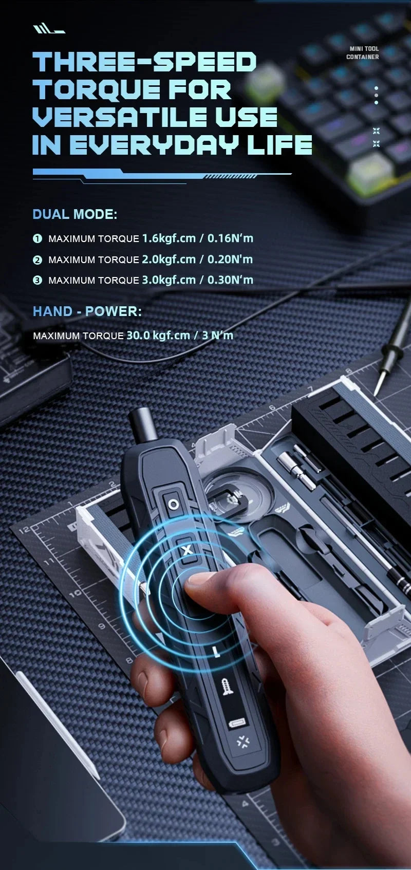 180-in-1 Precision Electric Screwdriver Set — Magnetic Phillips, Torx & Hex Bits with LED Repair Tool Kit Gift for Men