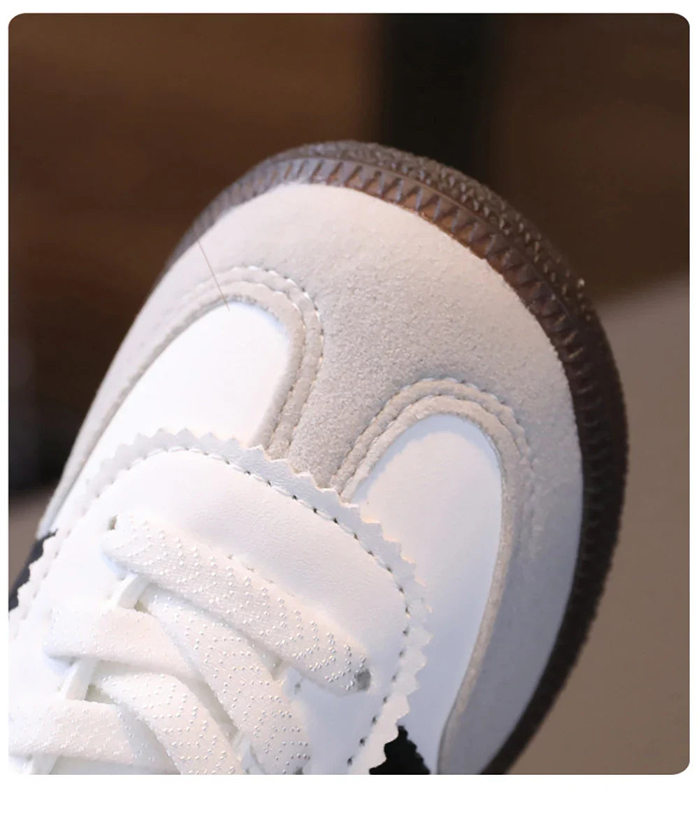 Children’s Fashion Sport Shoes – PU Leather Ergonomic Soft-Soled Sneakers for Boys and Girls