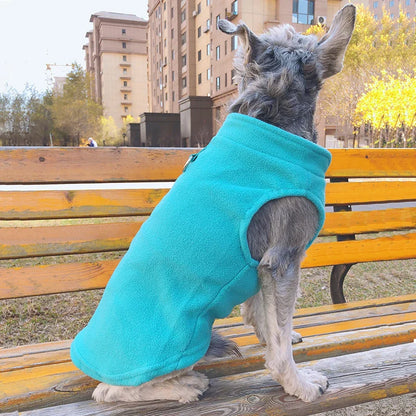 Warm Fleece Dog Jacket with D-Ring - Pet Vest for Small Dogs and Cats - French Bulldog and Chihuahua Costumes