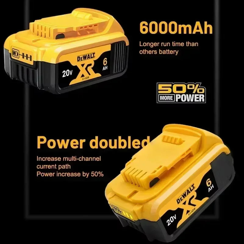 100% Original DEWALT 20V Battery – Compatible with DCB606, DCB205, DCB206, DCBGene, DCB200 MAX, 6AH & 9AH