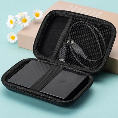 Shockproof Waterproof Headphone Case – EVA Hard Shell Carrying Box with Double Zipper & Dustproof Design
