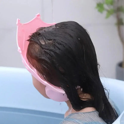 Kids Hair Wash Shower Cap - Adjustable Soft Bath Hat with Ear Protection for Baby Shampoo Time