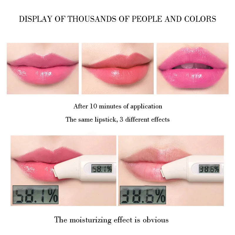 Natural Aloe Essence Lip Gloss – Moisturizing, Color-Changing, Waterproof & Long-Lasting Lip Care Lipstick