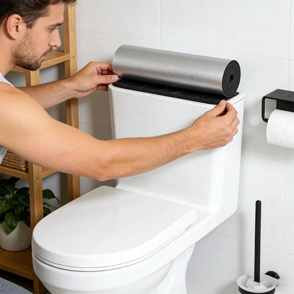 Toilet Tank Liner Waterproof Blanket - Self-Adhesive Anti-Freeze Bathroom Insulation Kit 100x40cm