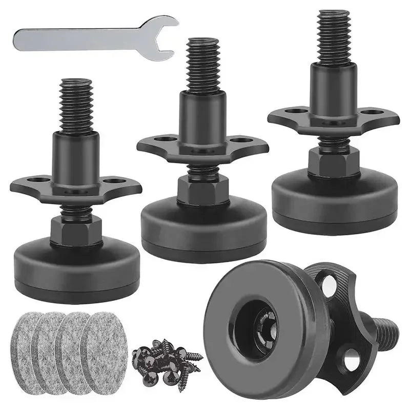 4PCS Adjustable Heavy-Duty Leveling Feet | Steel Triangle Furniture Legs for Sofas & Multi-Spec Use