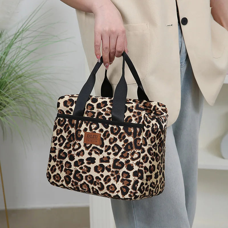 Thickened Nylon Insulated Lunch Bag – Large Capacity Portable Lunch Box with Aluminum Foil Lining for Work, Picnic, or School