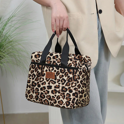 Thickened Nylon Insulated Lunch Bag – Large Capacity Portable Lunch Box with Aluminum Foil Lining for Work, Picnic, or School